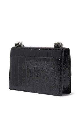 Shoreditch Croc Leather Small Shoulder Bag